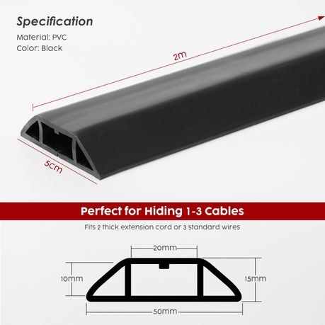 Floor Cable Cover Protector Soft PVC Cord Management Wire Runner