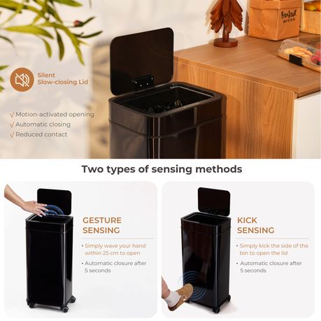 50L Stainless Steel Touchless Sensor Bin