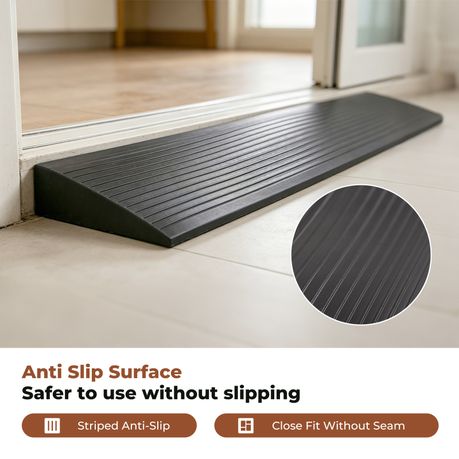 Self-Adhesive Rubber Threshold Ramp Wheelchair Assistant Ramp - 1m