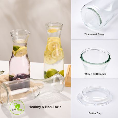 1L Glass Carafe Set - 4 Pack