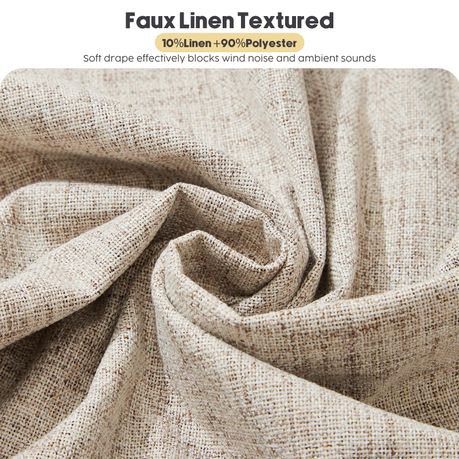 Beige Double Layer Blackout Curtains - 132cm x 244cm
