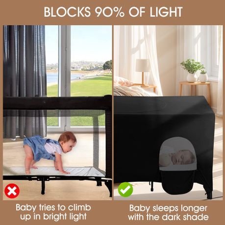 Baby Crib Blackout Cover & Darkening Travel Tent