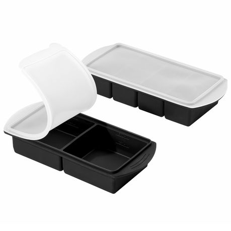 Leakproof Meal Prep Silicone Food Freezer Molds - 2-Pack