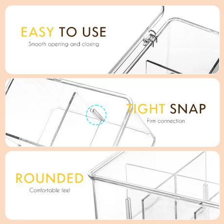 Stackable Food & Tea Bag Organiser with Adjustable Dividers