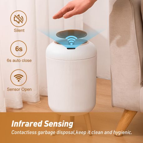 10L Modern Touchless Smart Sensor Wastebasket & Bin-Trash Can