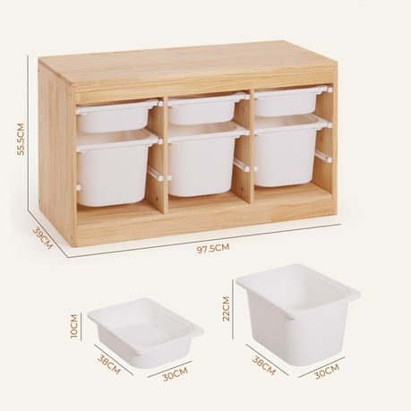 Kids Toy Organiser with 6 Storage Bins