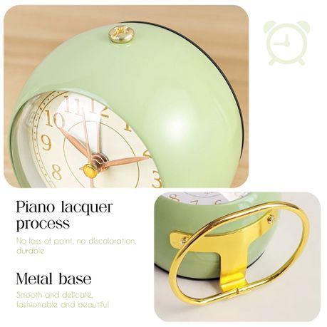 Elegant Vintage Analog Non-Ticking Alarm Clock