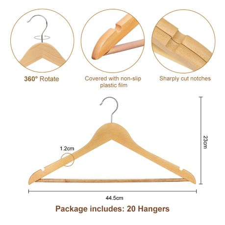Anchor Wooden Hangers - 20-Pack