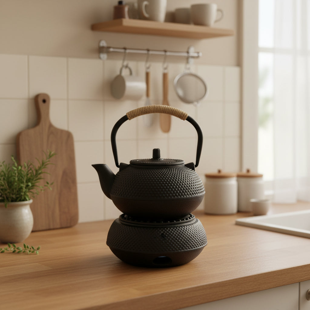 Cast Iron Teapot Warmer Stove Heat Retaining Tea Coffee & Pot Stand