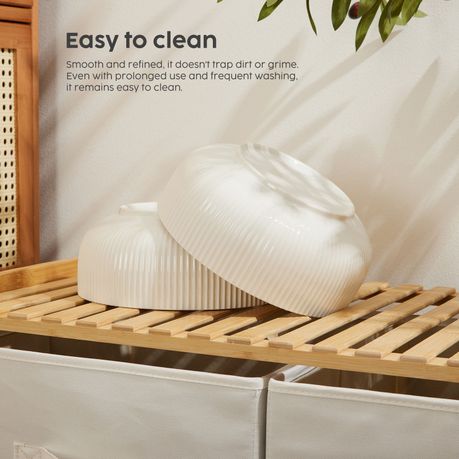 Large Ceramic Salad Serving Bowls - 2 Pack