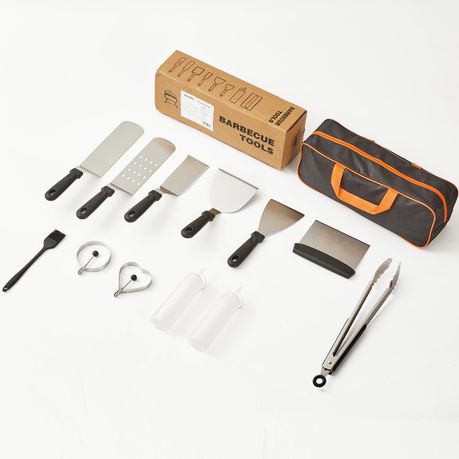 13Pc Stainless Steel Braai Set Portable Camping Mens Gifting Tools