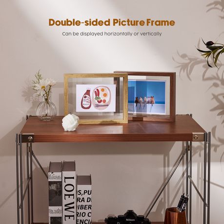 2pc Wooden Floating Picture Frames