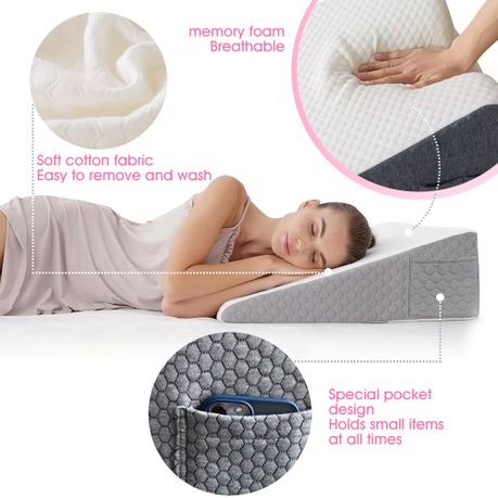 Memory Foam Bed Wedge Pillow