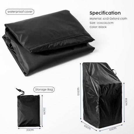 Heavy Duty Patio Chair Cover Waterproof 420D Oxford Outdoor Protection