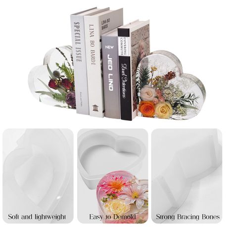 9-Piece Silicone Resin Mould Kit with Measuring Cup and Stirring Stick