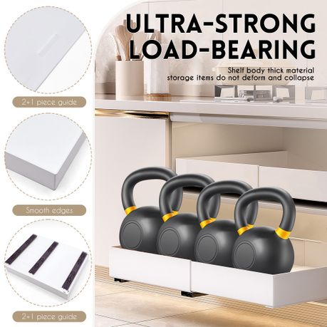 Expandable Pull & Roll-Out Cabinet Shelve Organizers for Kitchen - 1 Pack