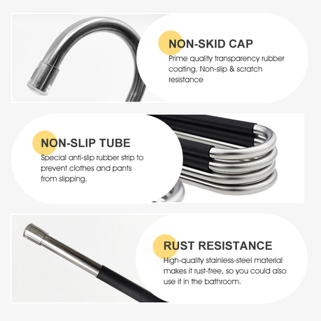 Stainless Steel Multi Trouser Hangers - 4-Pack