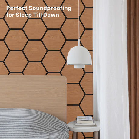Hexagonal Soundproof Wall Panels - 4 Pack