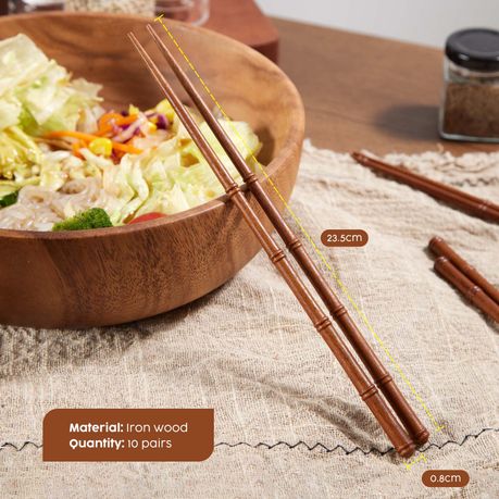 Reusable Wooden Chopsticks Gift Set - 5 Pairs