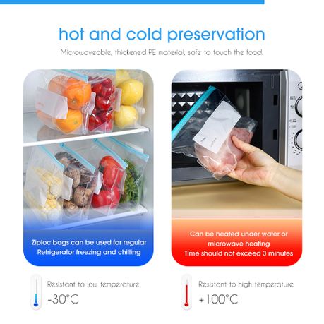 Reusable Leakproof Food Storage Bags - 50-Pack