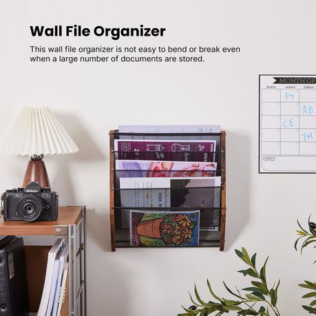 Chenshia Wire Mesh Wall File Organiser - Multi-Use Hanging Storage Solution