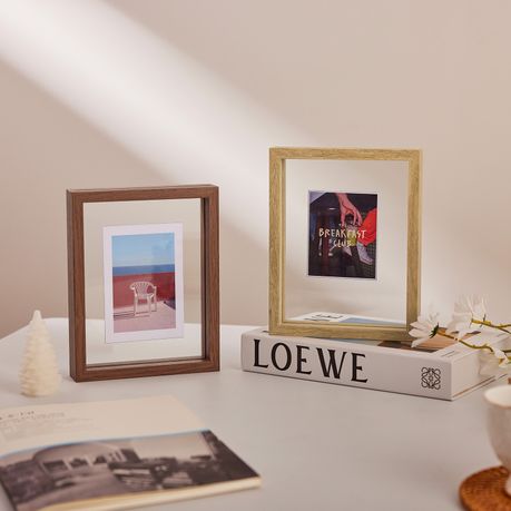 2pc Wooden Floating Picture Frames