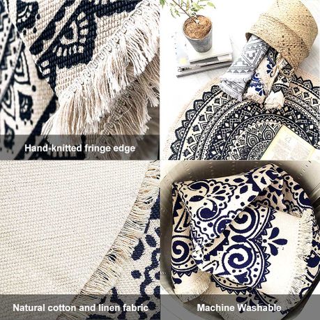 90cm Round Moroccan Decor Rug