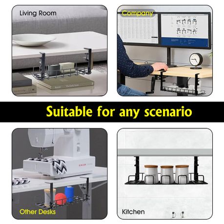 Under-Desk Cable Management Set
