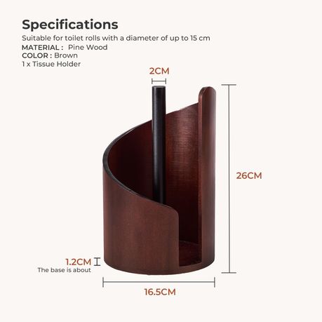 Freestanding Wooden Paper Towel Holder