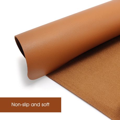 Leather Desk Pad Large Portable Desk Mat - Brown
