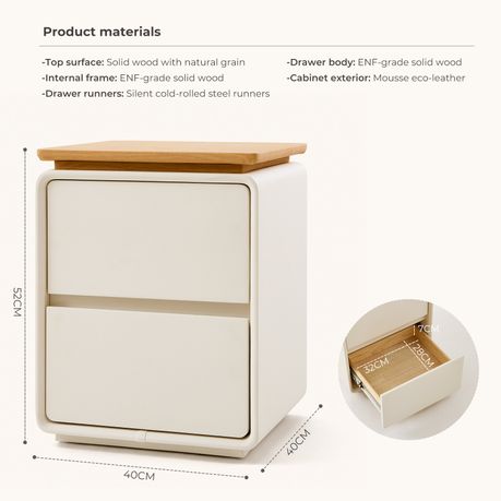 2-Drawer Bedside Table