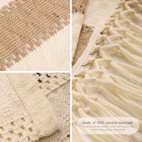 4-Pack Natural Jute Table Mats Woven Rectangle