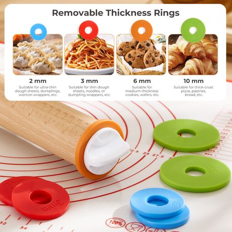 Adjustable Rolling Pin Kit & Baking Pastry Mat