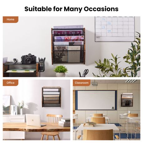 Chenshia Wire Mesh Wall File Organiser - Multi-Use Hanging Storage Solution
