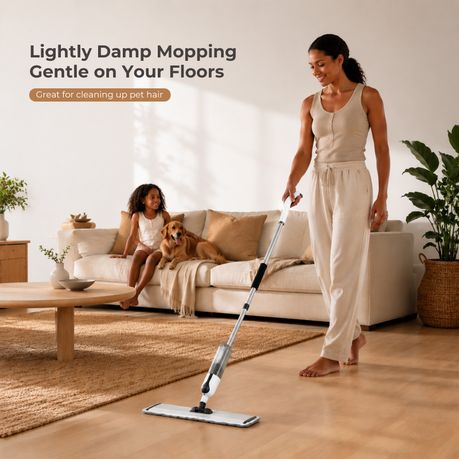 360° Swivel Spray Mop with 2 Microfibre Pads