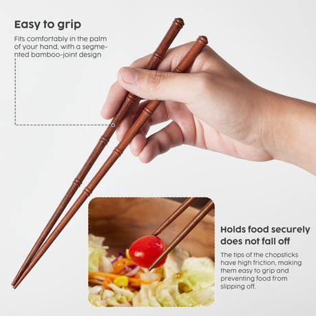 Reusable Wooden Chopsticks Gift Set - 5 Pairs