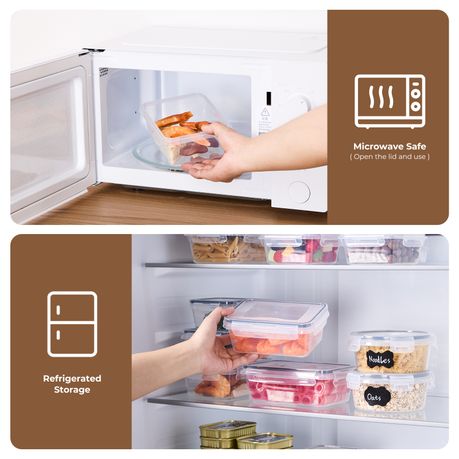 Food Storage Containers with Airtight Leakproof Lids - 16 Piece