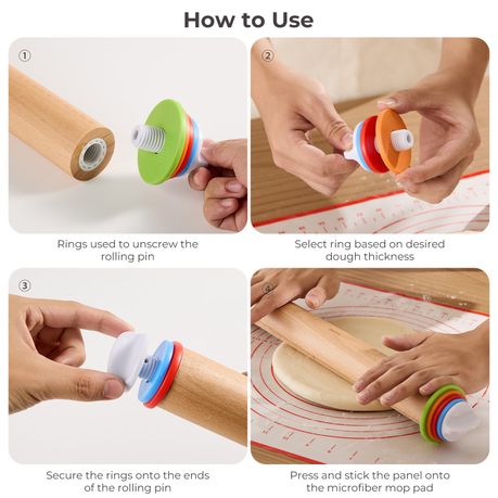 Adjustable Rolling Pin Kit & Baking Pastry Mat