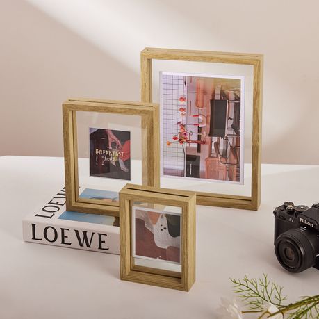 2pc Wooden Floating Picture Frames