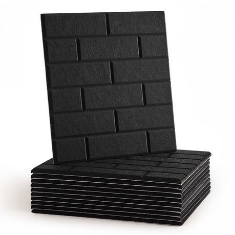 Self-Adhesive Acoustic Felt Panels | 12-Pack | 30 × 30 cm