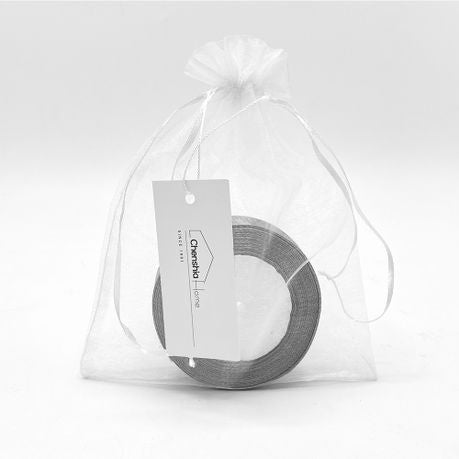 Grey Satin Ribbon Set (25 mm × 22 m)
