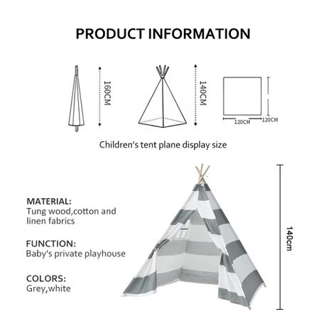 Kiddies Cotton Canvas Indoor Outdoor Play Tent