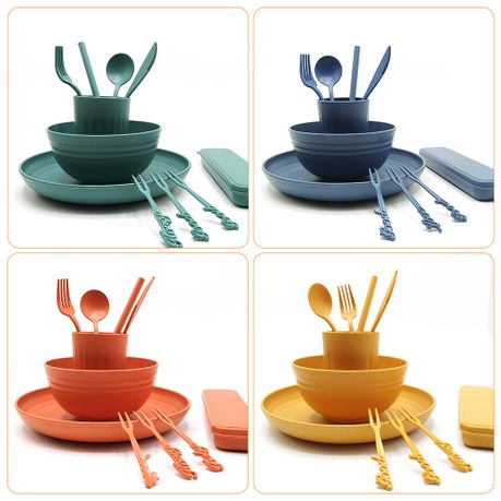 Wheat Straw Dinnerware Kit