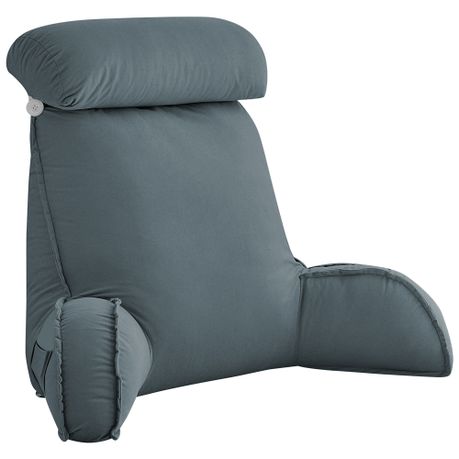 Bed Reading Pillow with Arm Support & Side Pockets