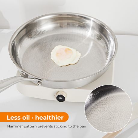 Titanium Alloy Hammered Non-Stick Skillet - 30cm