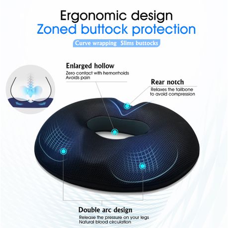 Chenshia Memory Foam Seat Cushions -Haemorrhoids Office Chairs Donut Pillow