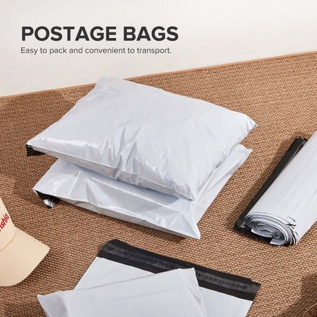 Waterproof PE Postage Courier Bags - 100-Pack