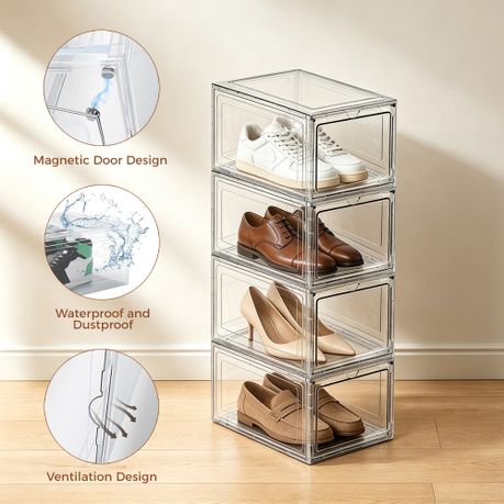 Stackable Magnetic Shoe Boxes | 12-Pack
