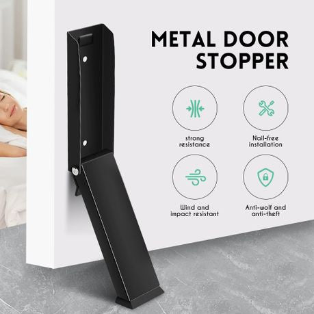 Stainless Steel Foot-Operated Door Stopper - 2 Pack