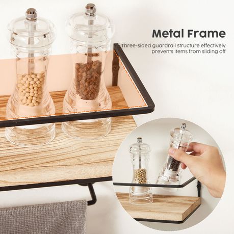 Rustic Wood Floating Shelf Set